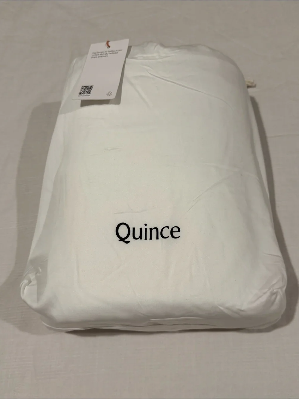 New Quince Bamboo Duvet Cover Set King/CalKing - White Ivory MSRP $154